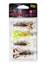 Picture of Fox Rage UV Micro Critter Mixed Colours 5cm x 4pcs Loaded 3g