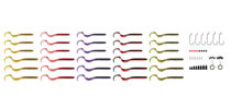 Picture of Savage Gear Rib Worm Kit One Size Mixed Colours 60pcs