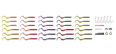 Picture of Savage Gear Rib Worm Kit One Size Mixed Colours 60pcs